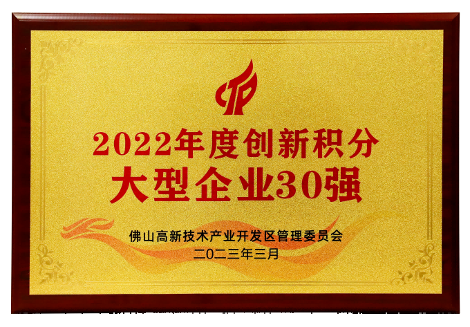 2022年度创新积分大型企业30强